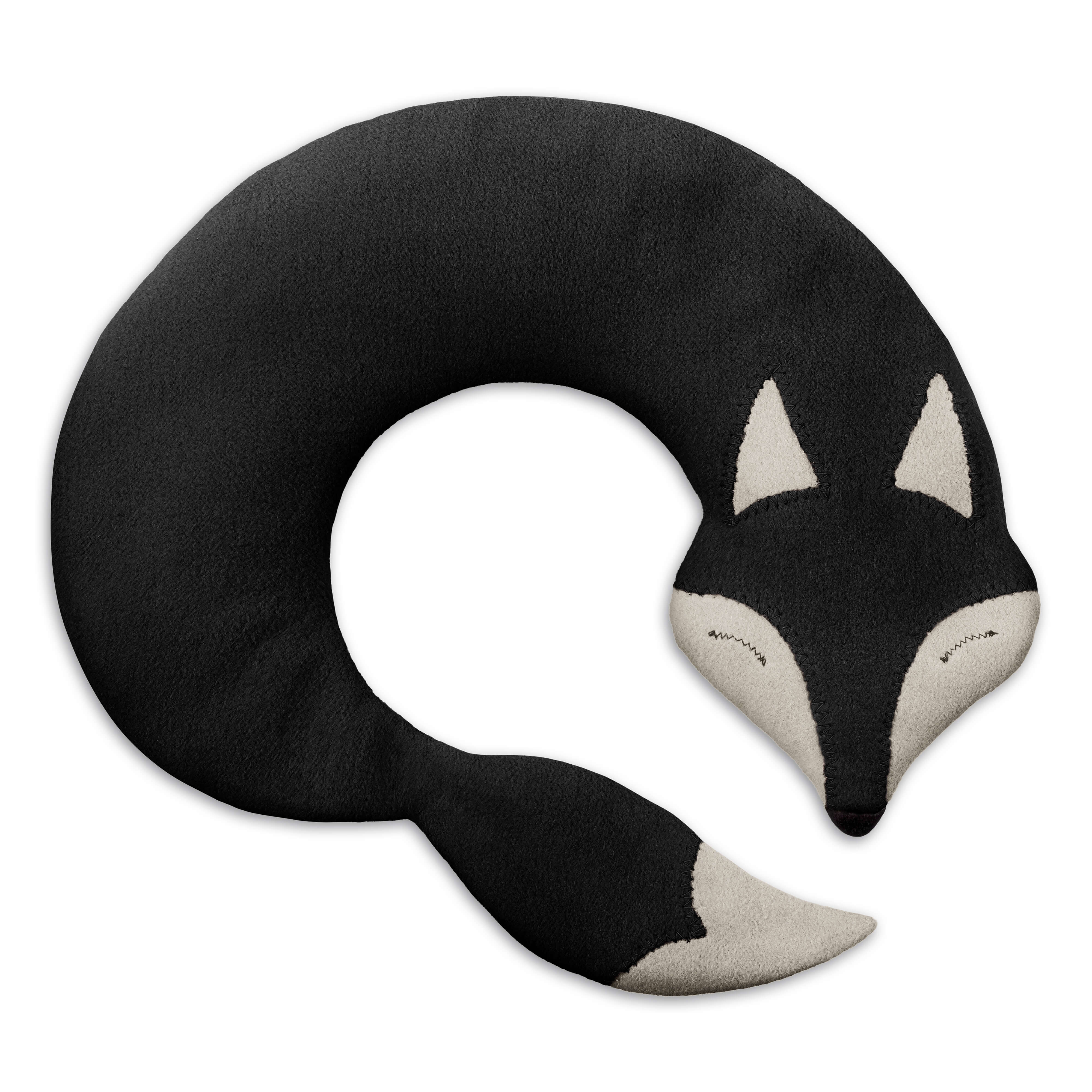 Organic grain pillow for microwave, neck heating pad fox: Goldbraun