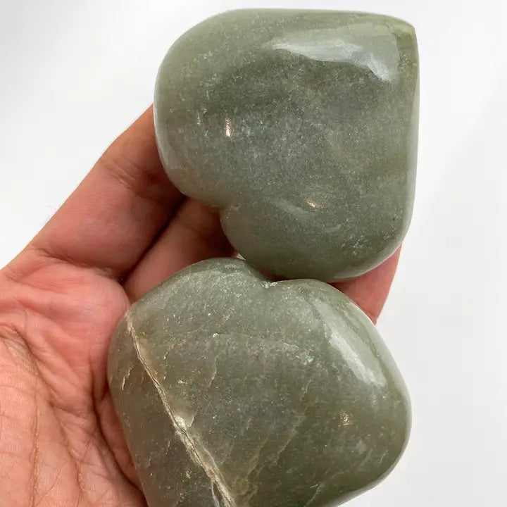 Kristalli sydän Vihreä Aventuriini 5-7cm