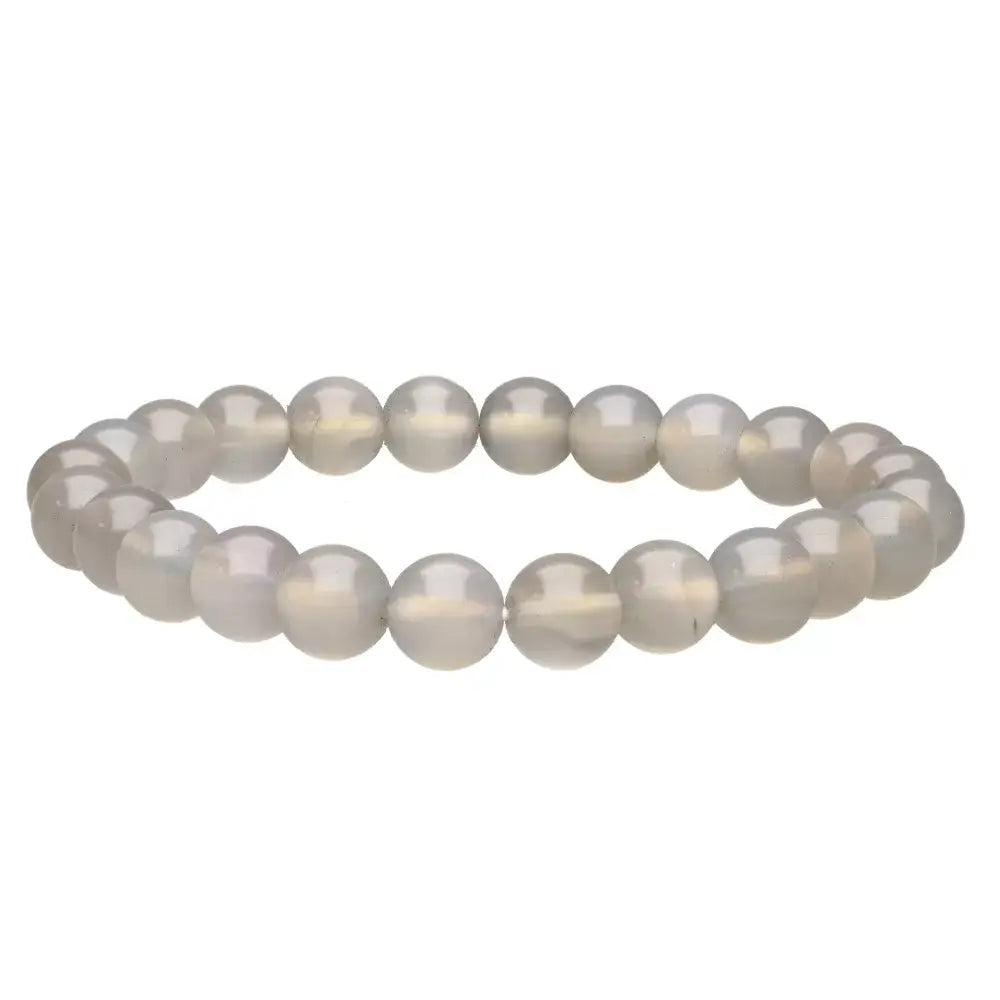 Gray Agate Bracelet 8mm