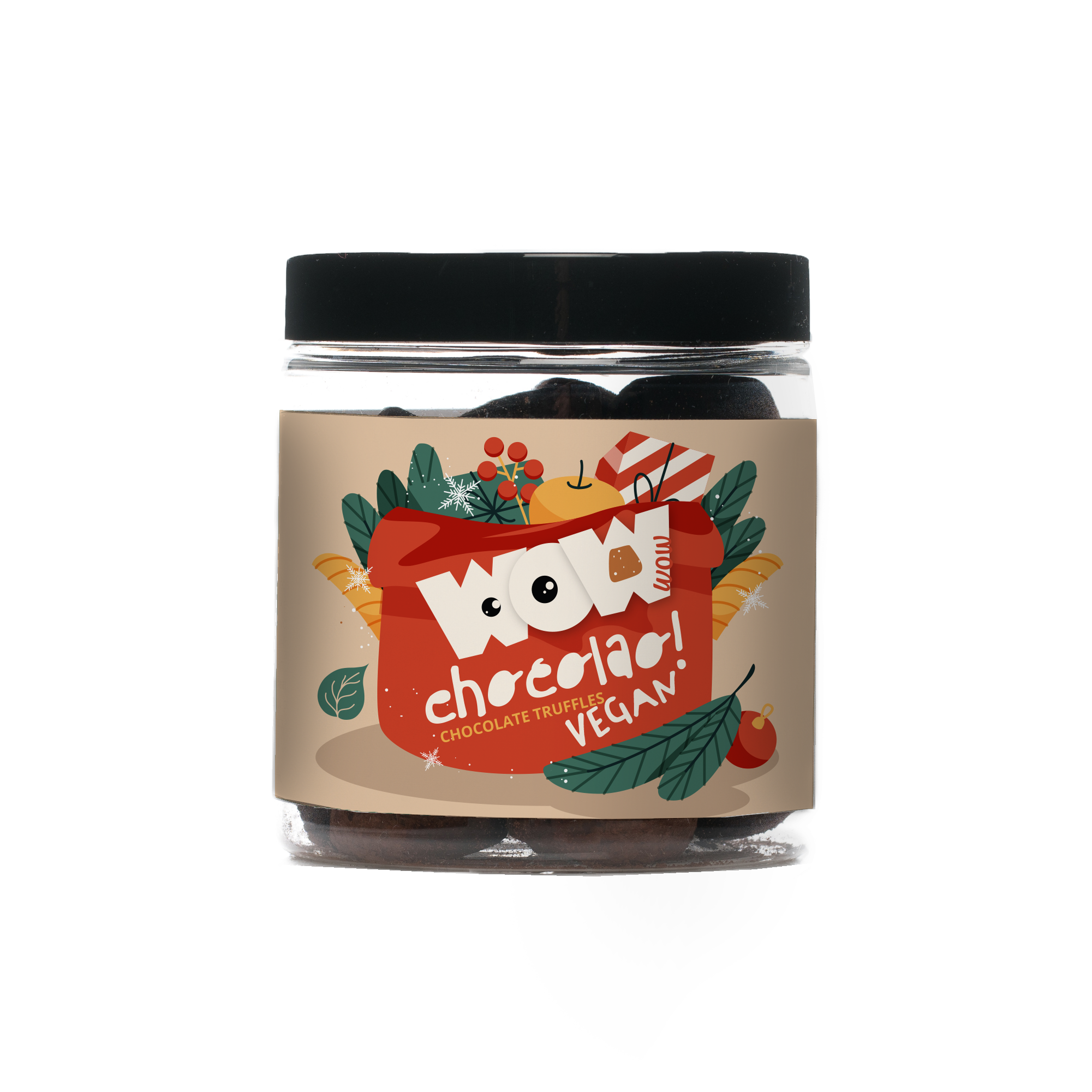 Vegan Chocolate Truffles - Christmas Edition - 130g Gifting jar