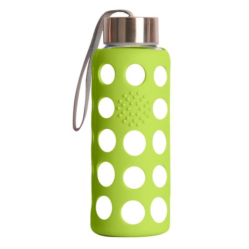 Bbo Irisana Borosilicate Bottle With Silicone 300 Ml. Verde