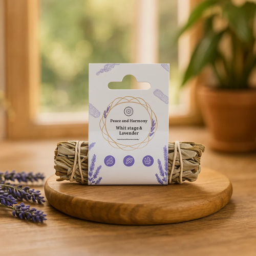 Vit salvia & lavendel - rökelsebunt – Frid & Harmoni