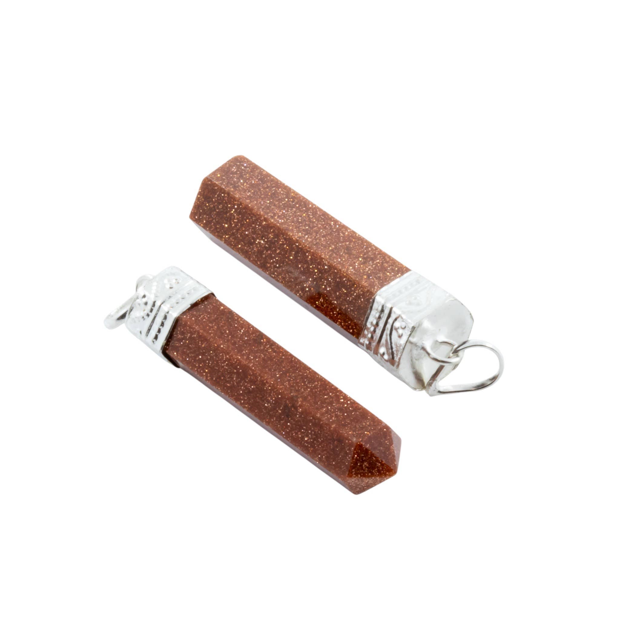 Gemstone Pencil Pendant Necklaces