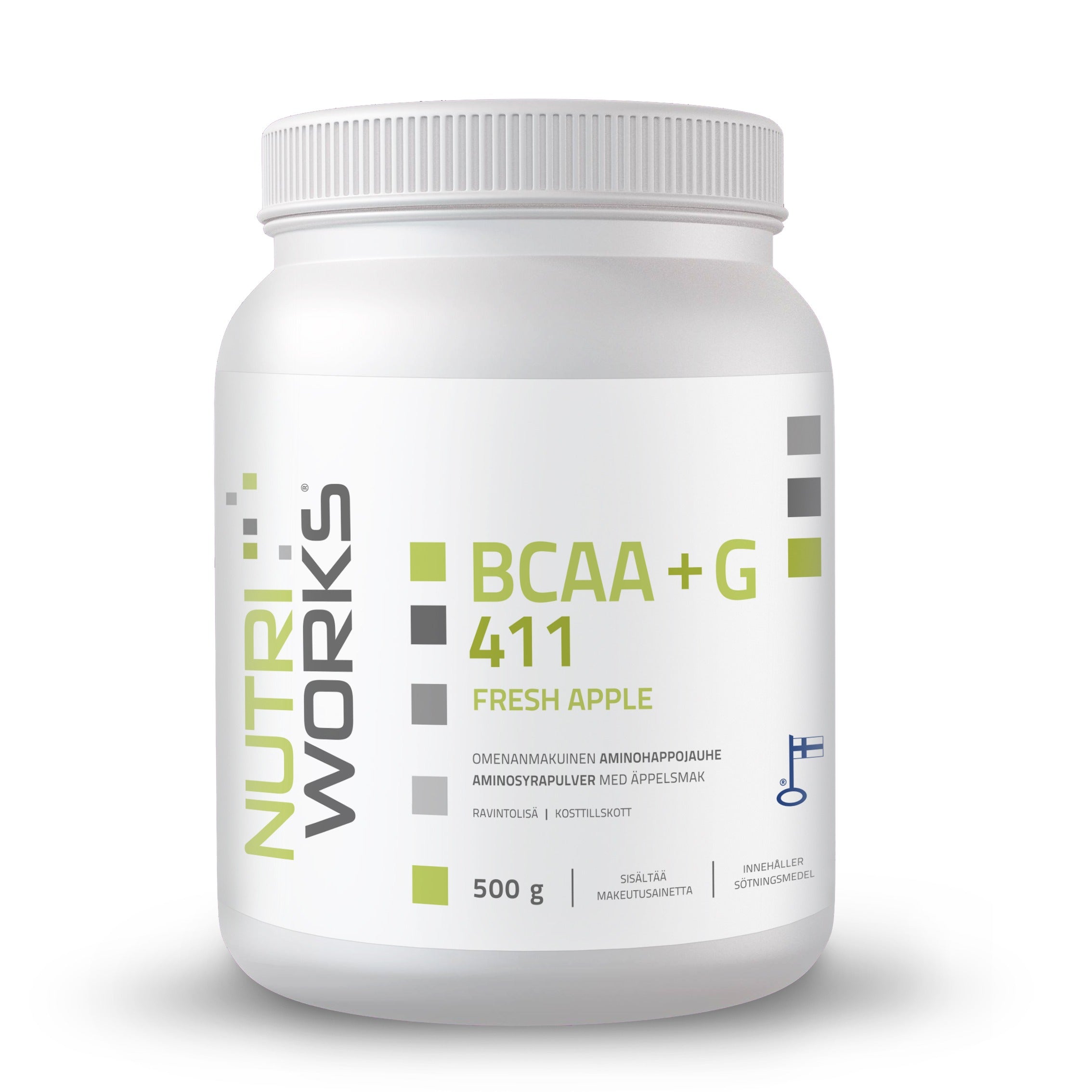 BCAA211 + G, vihreä omena, 500g