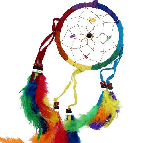 Bali Dreamcatcher-Medium round- Rainbow