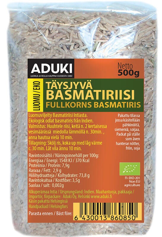 Aduki Basmatiriisi tumma (L) 500g