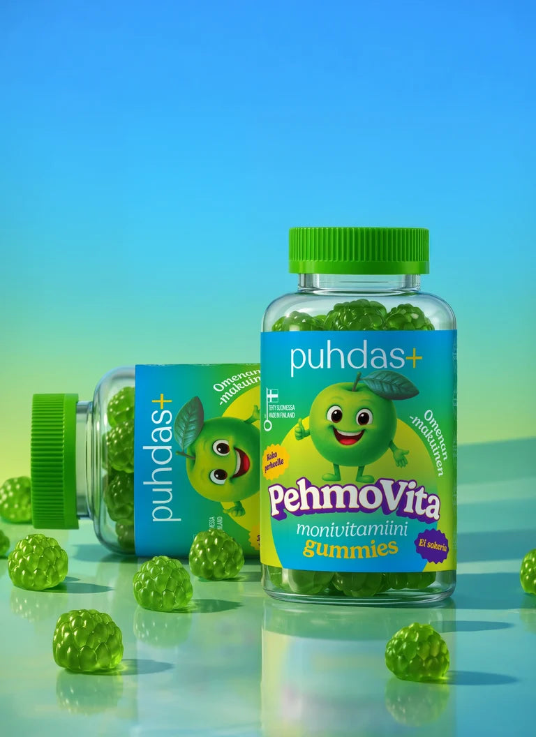 puhdas+ PehmoVita äpplegummies 75 st>xpath