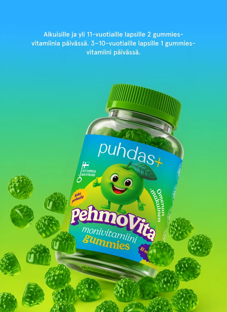 puhdas+ PehmoVita äpplegummies 75 st>xpath