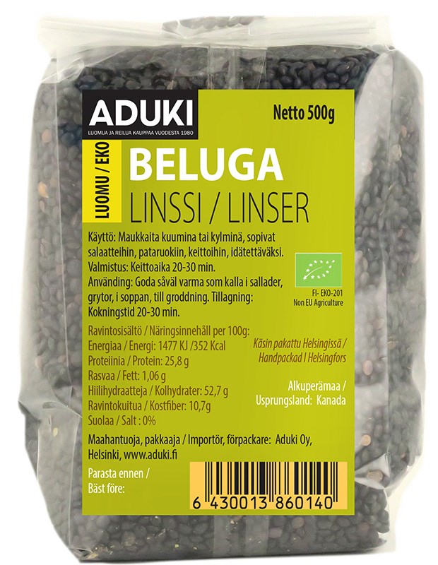 Aduki Beluga linssi (L) 500g