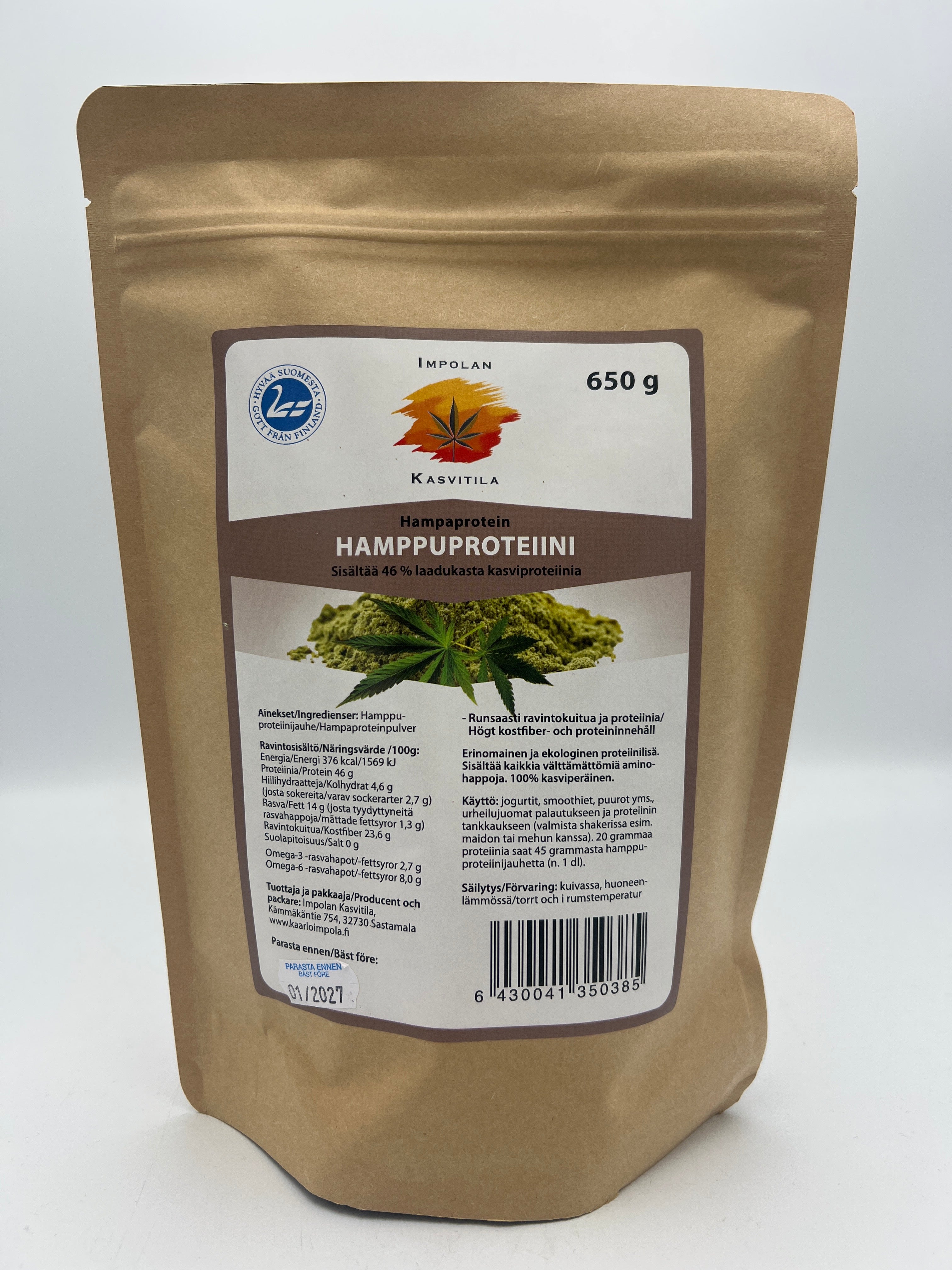 Impolan Hamppuproteiini 650g