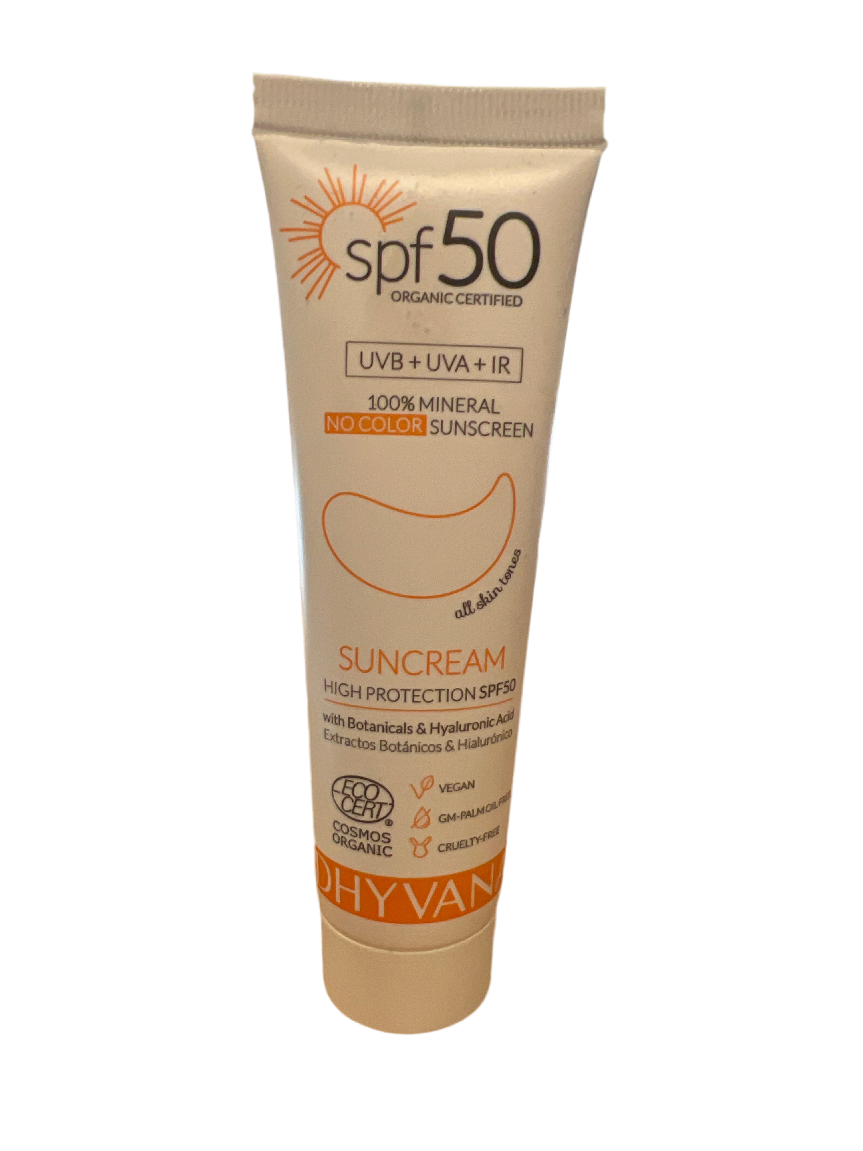 Dhyvana Aurinkovoide kasvoille SPF50 50ml