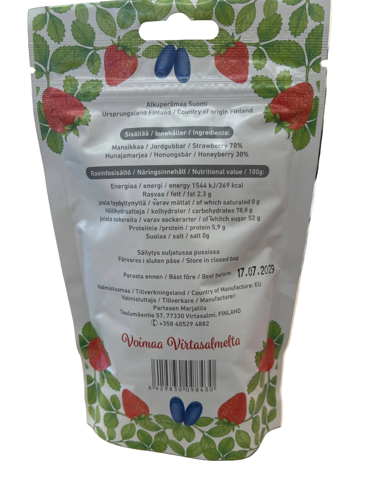 Jordgubbs-honungsbärblandning 20g