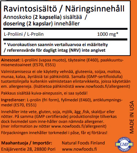 L-Proline 500mg 120kps.