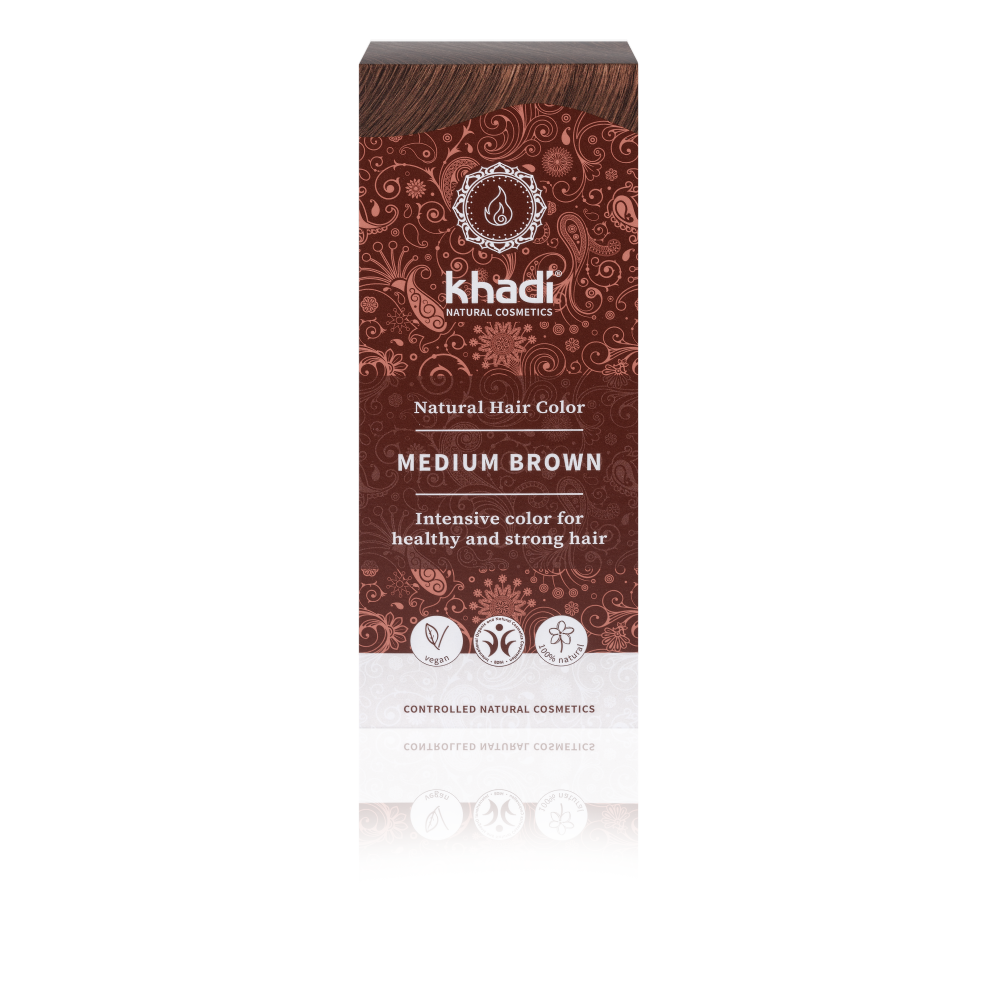 Khadi Hiusväri Medium Brown – Keskiruskea 100g
