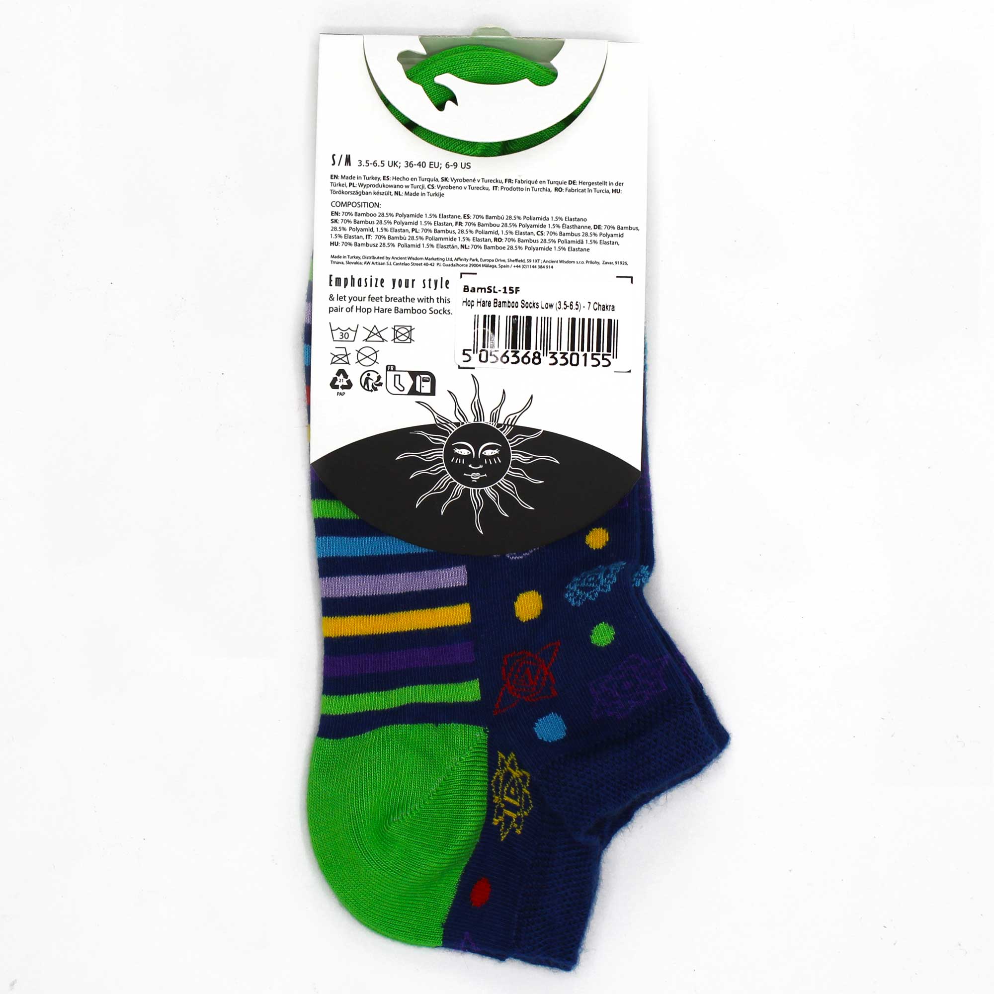 Hop Hare Low Socks 7 Chakra