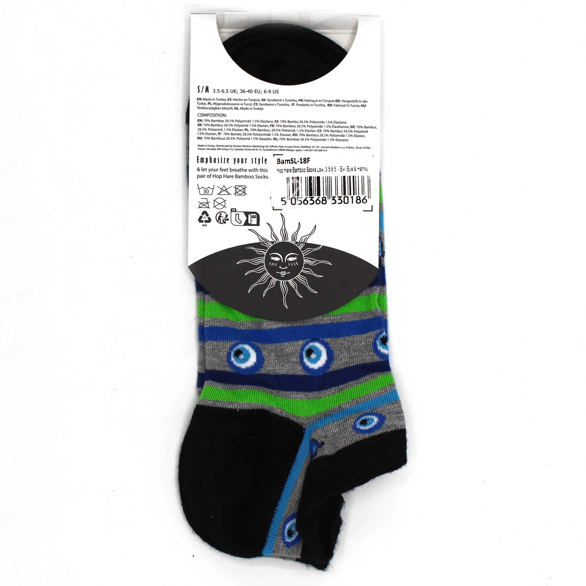 Hop Hare Low Socks Evil Eye & Hamsa