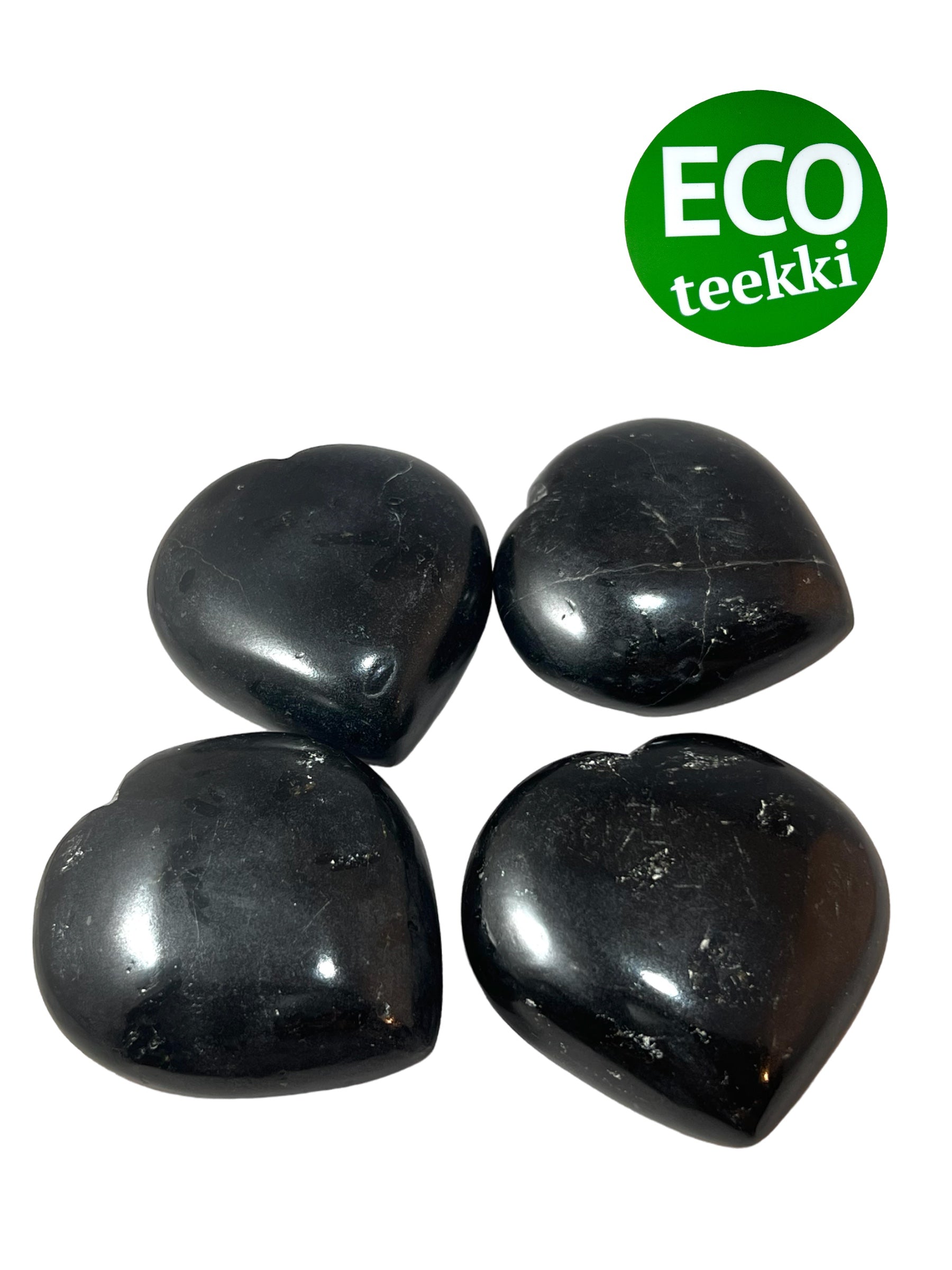 Kristalli sydän Musta Akaatti 5-6cm