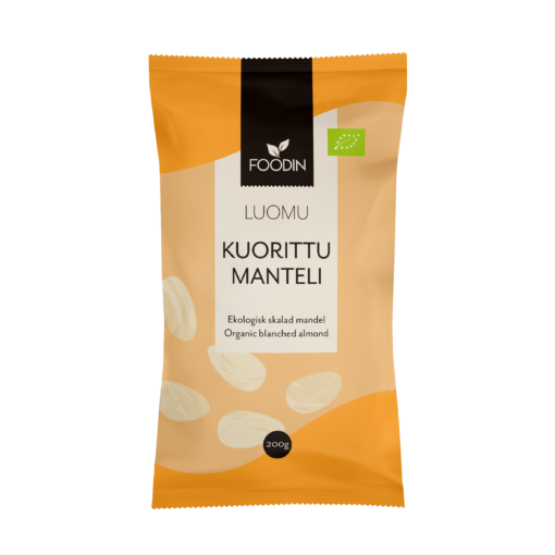 Foodin - Manteli, luomu, kuorittu, 200 g