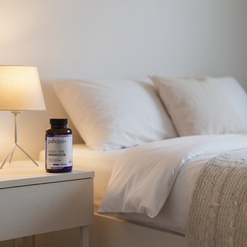 puhdas+ Night Time Magnesium 120 kapslar - Magnesiumbisglycinat