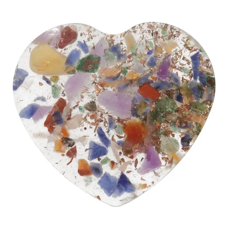Orgoniittisydän Kristallimix 3x3cm