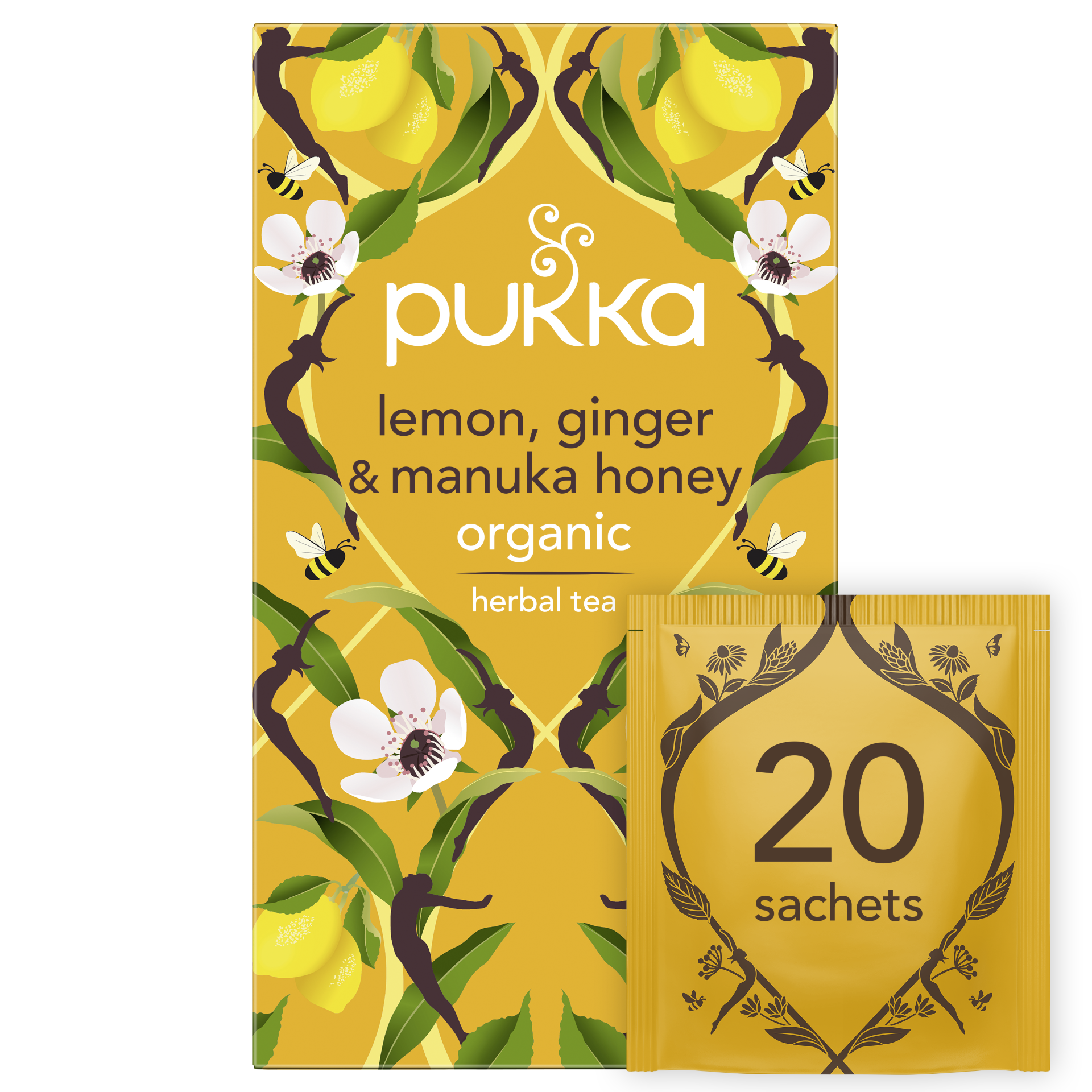 PUKKA Lemon,Ginger&Manukahunaja 20pss