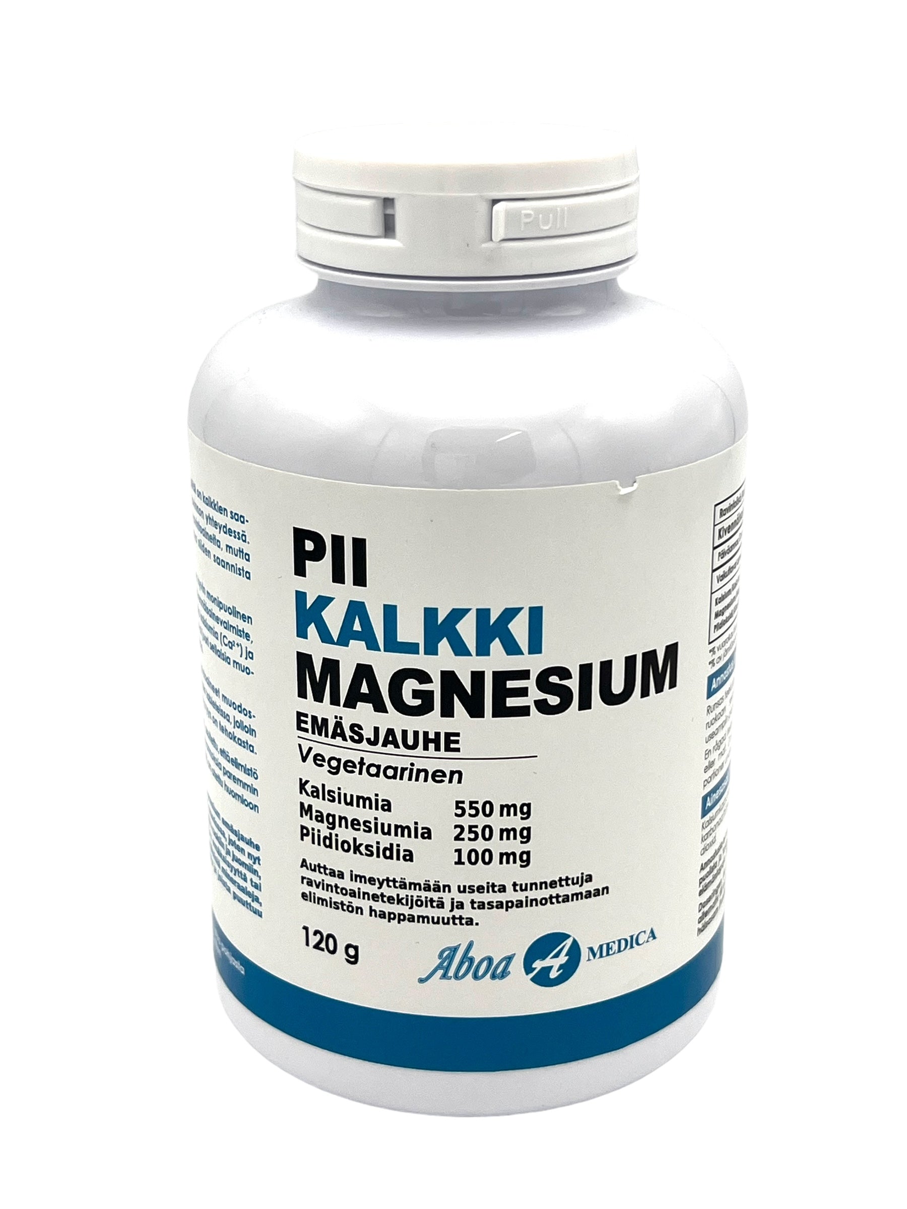 Pii Kalkki Magnesium Emäsjauhe 120g