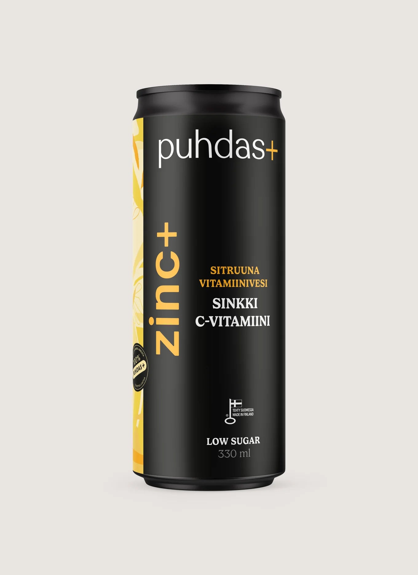 puhdas+ Zinc+ Sitruuna Vitamiinivesi 330 ml