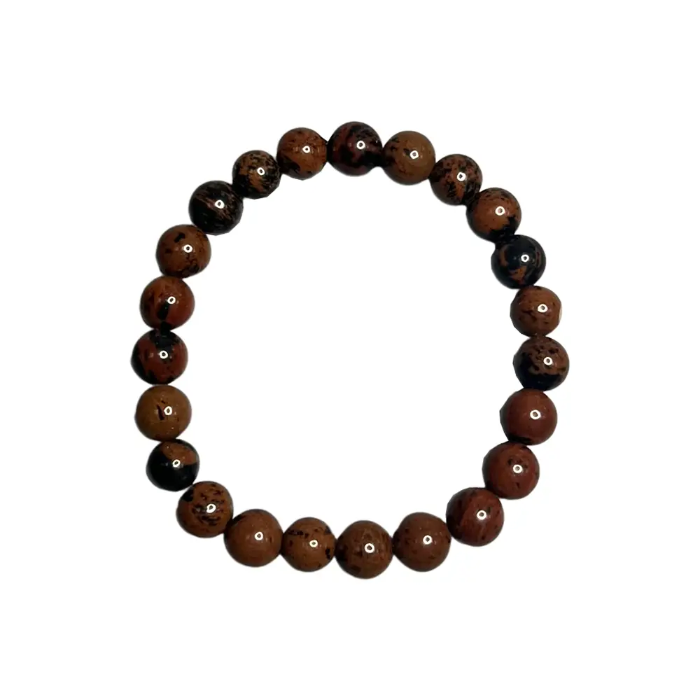 Rannekoru 8mm Mahonkiobsidiaani