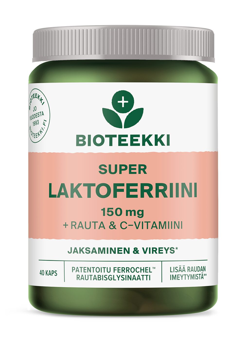 SUPER Laktoferriini + Rauta & C-vitam. ERÄ! Huom PE-päiväys 17.10.2025