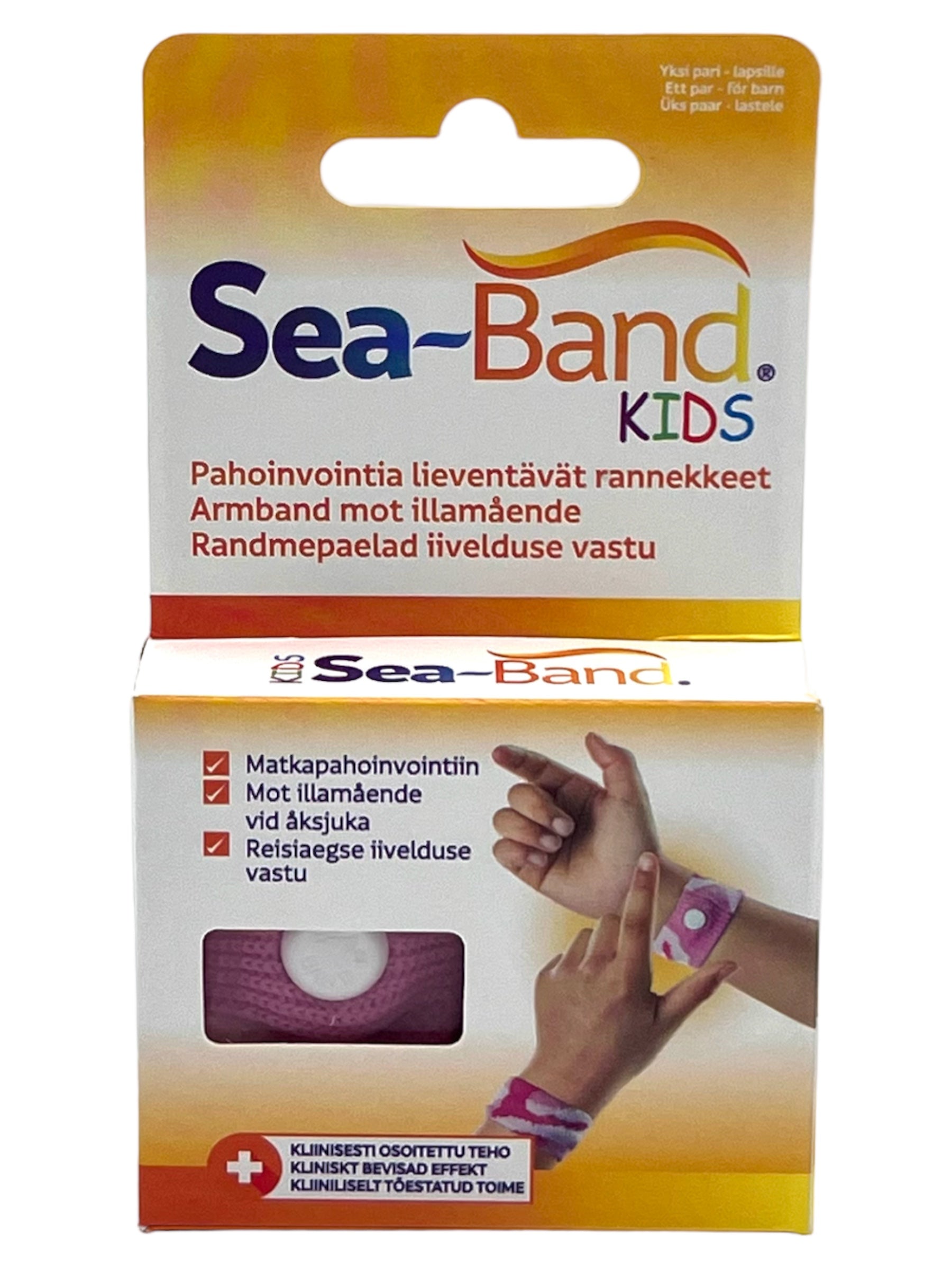Sea-Band Kids rannekkeet, pinkki 1pari
