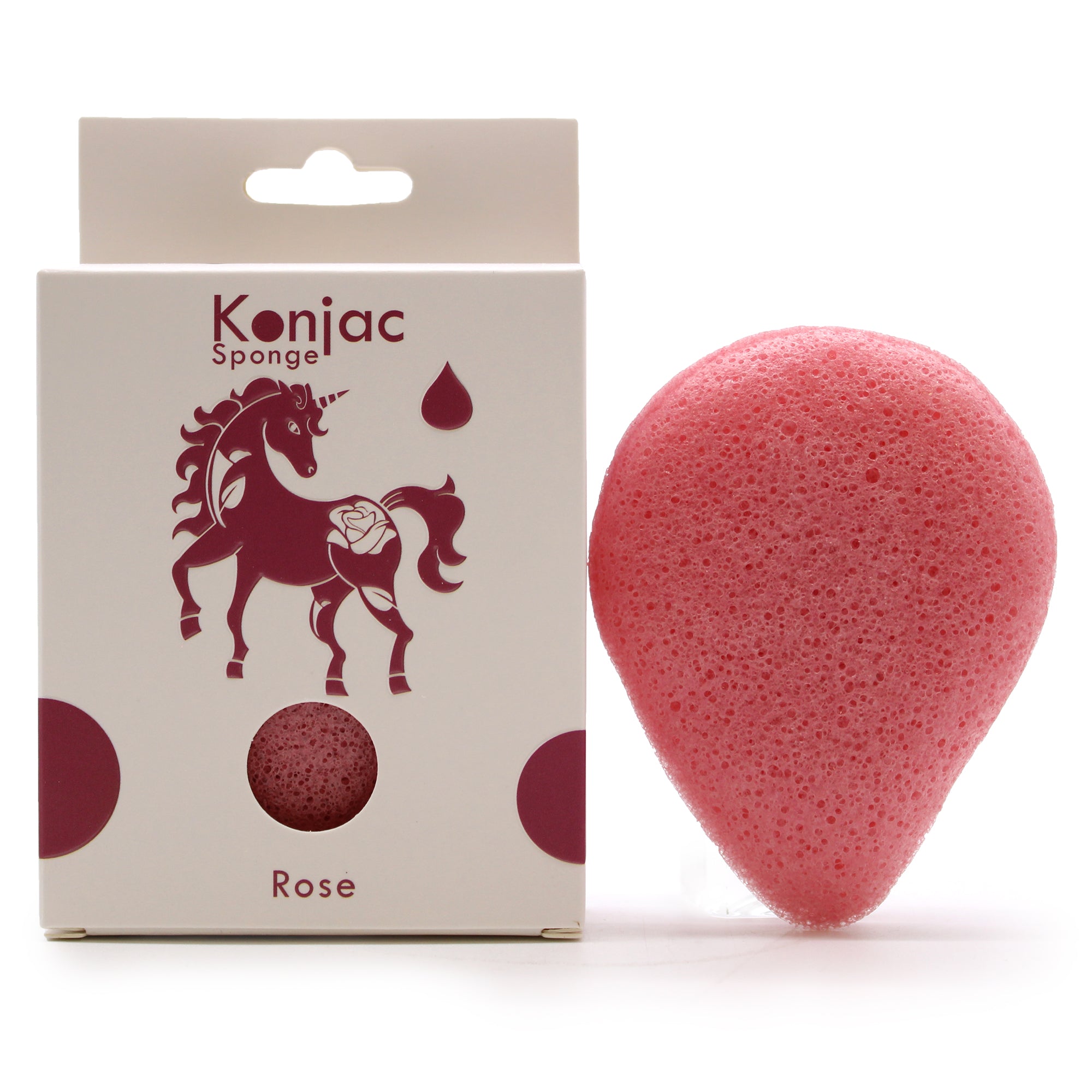 Teardrop Konjac Sponge Rose Anti-aging