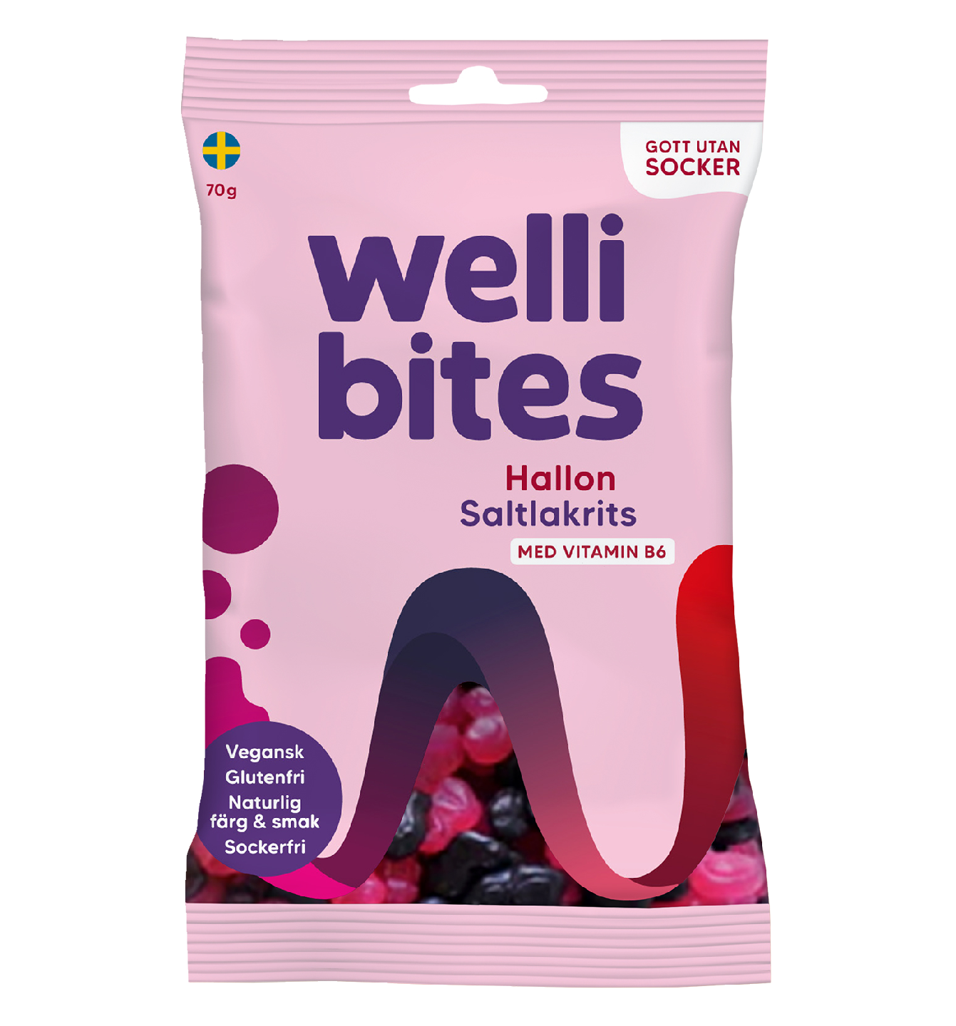 Wellibites Vadelma & Lakritsi  70g