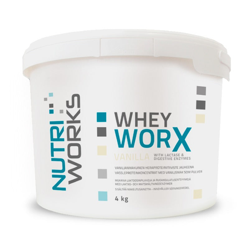 Whey Worx with Enzymes 4kg, vanilja