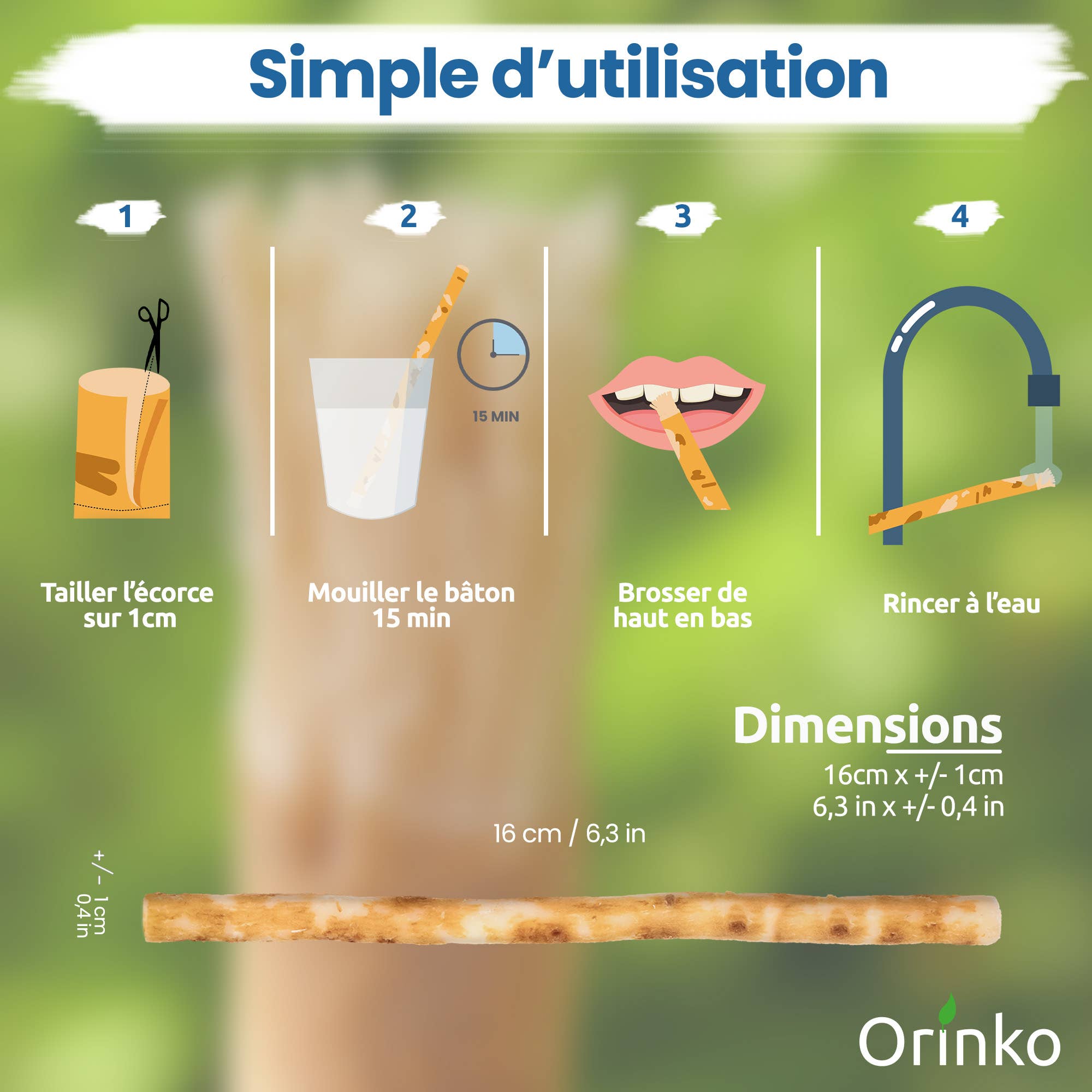 Siwak (Miswak) -pakkaus, 18kpl