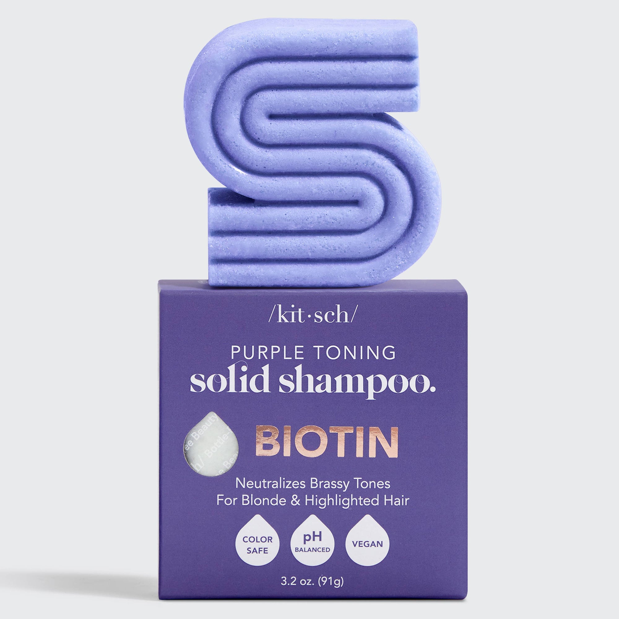 Purple Toning Solid Shampoo Bar, Kirkastava shampoopala vaaleille hiuksille