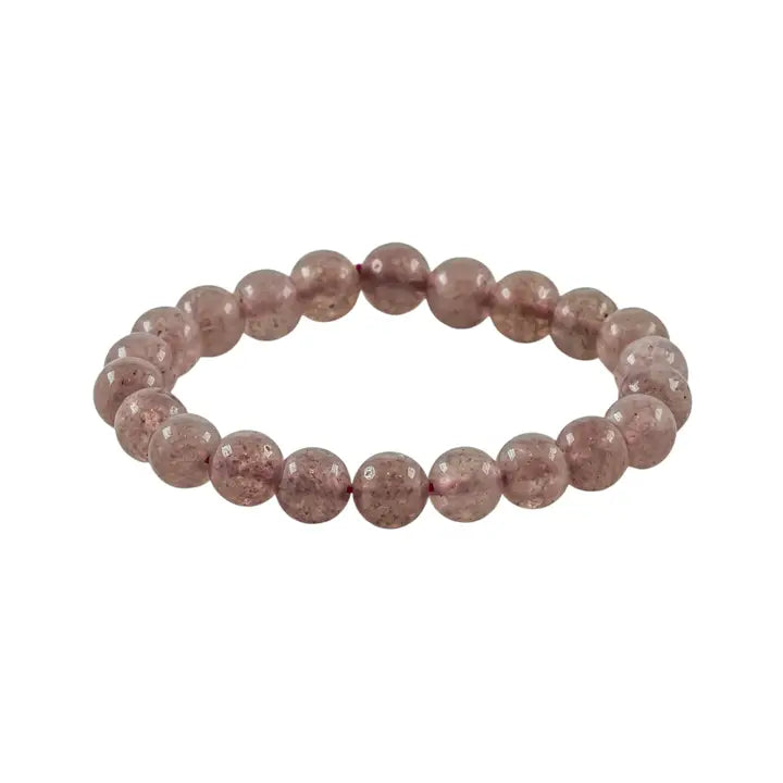 Jordgubbskvartsarmband 8 mm | Strawberry Quartz