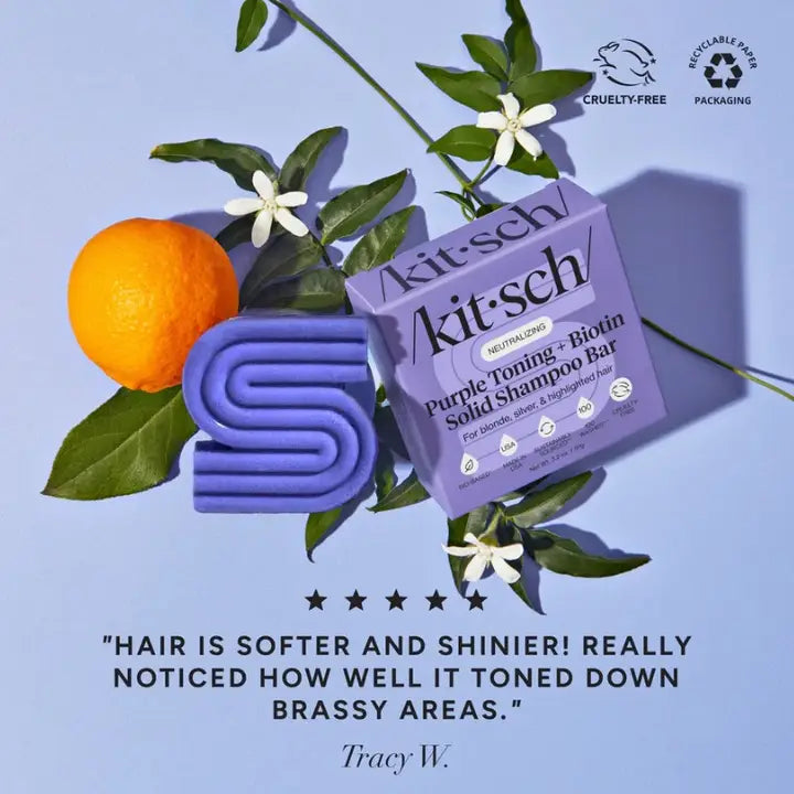 Purple Toning Solid Shampoo Bar, Kirkastava shampoopala vaaleille hiuksille