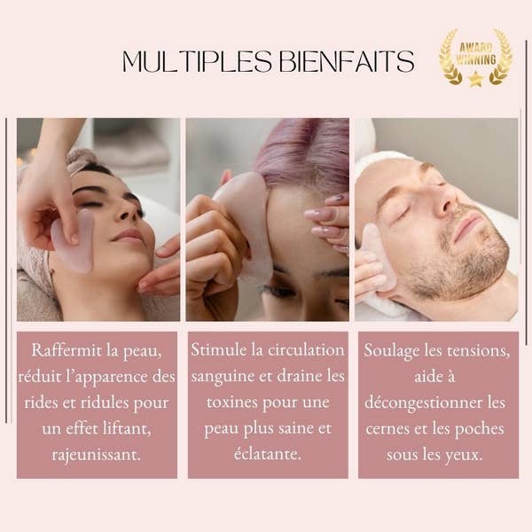 Beauty Duo Ruusukvartsi  Gua Sha Kit + Kylmä/kuuma rentoutus-naamio