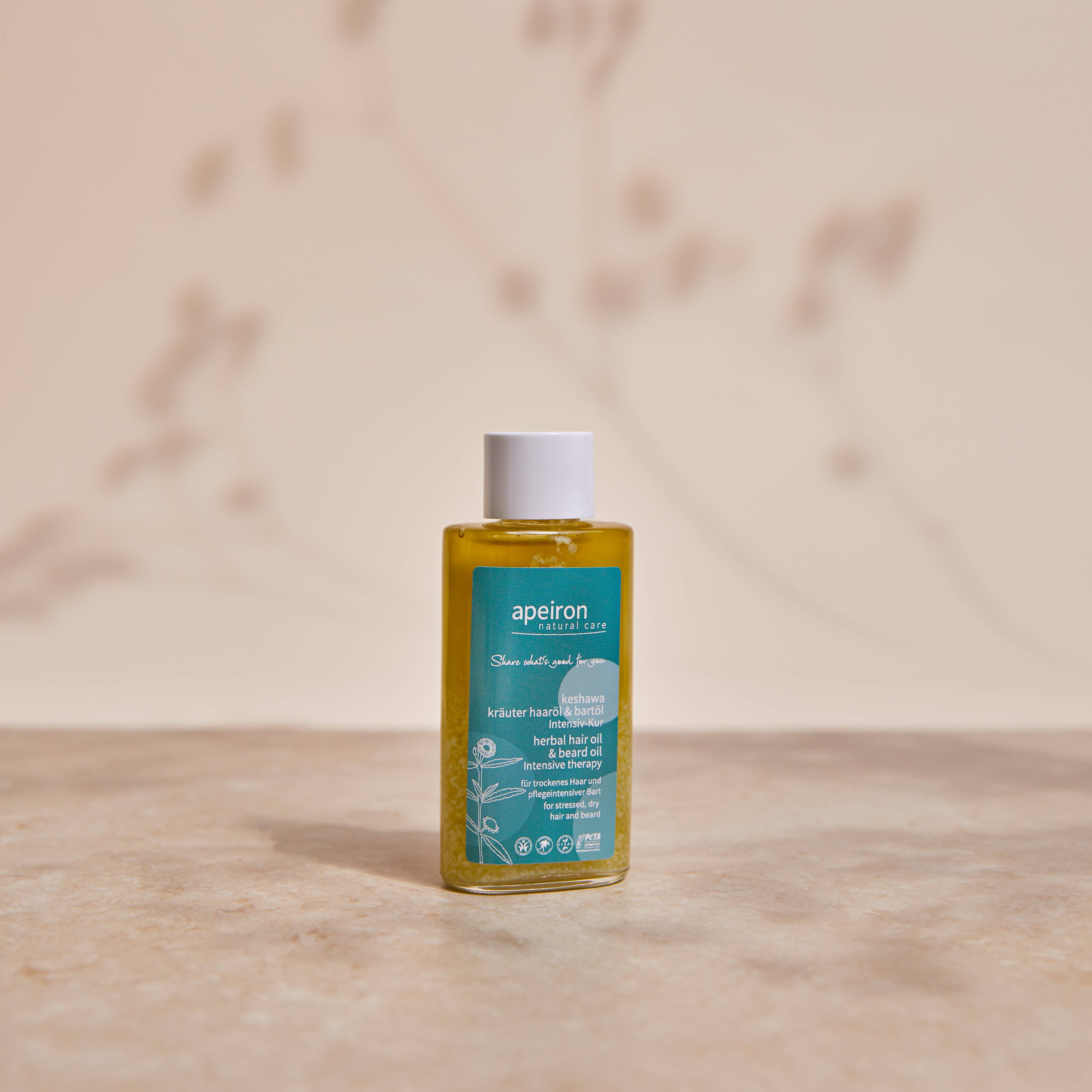 Apeiron Keshawa Yrttiöljy hiuksille ja parralle 100ml