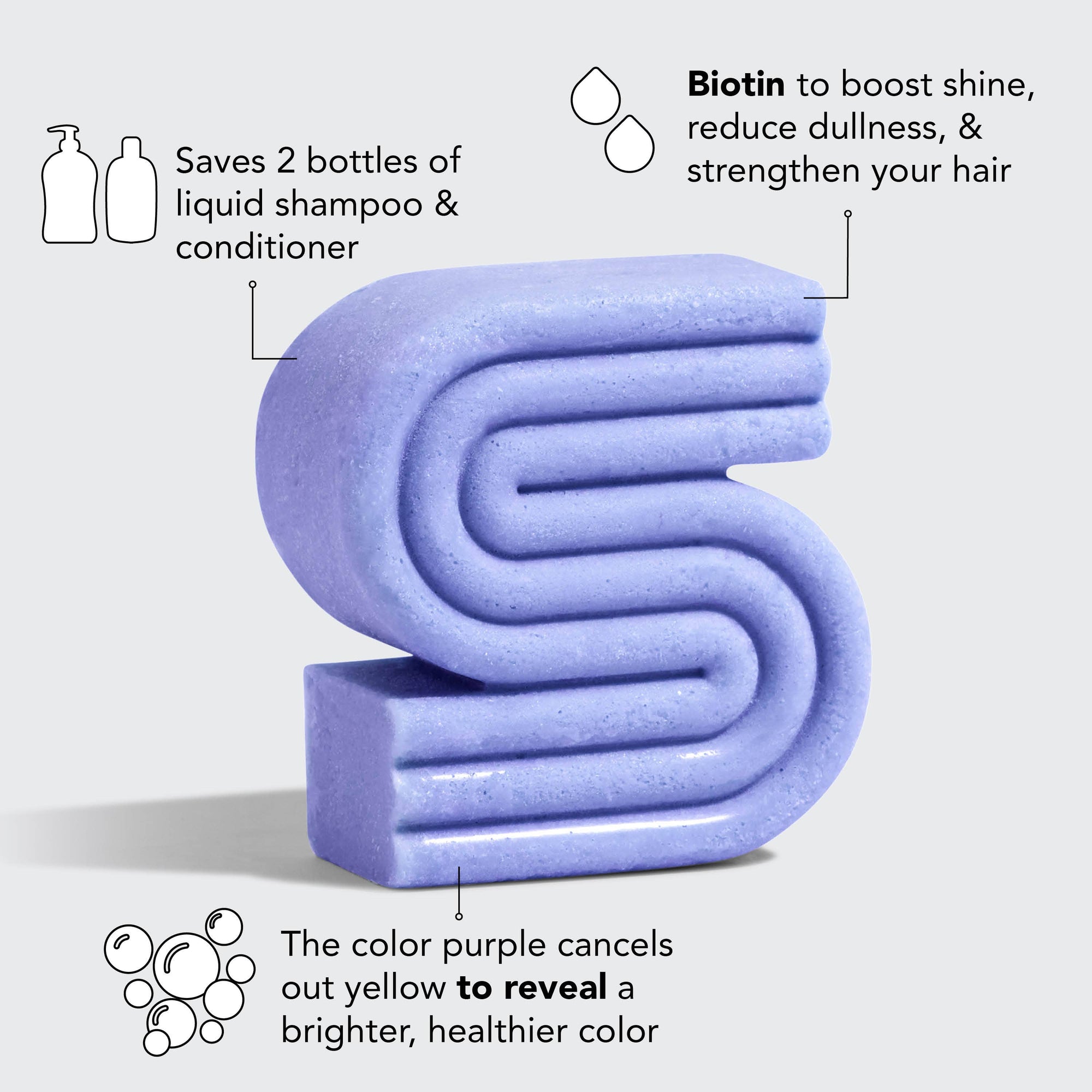 Purple Toning Solid Shampoo Bar, Kirkastava shampoopala vaaleille hiuksille