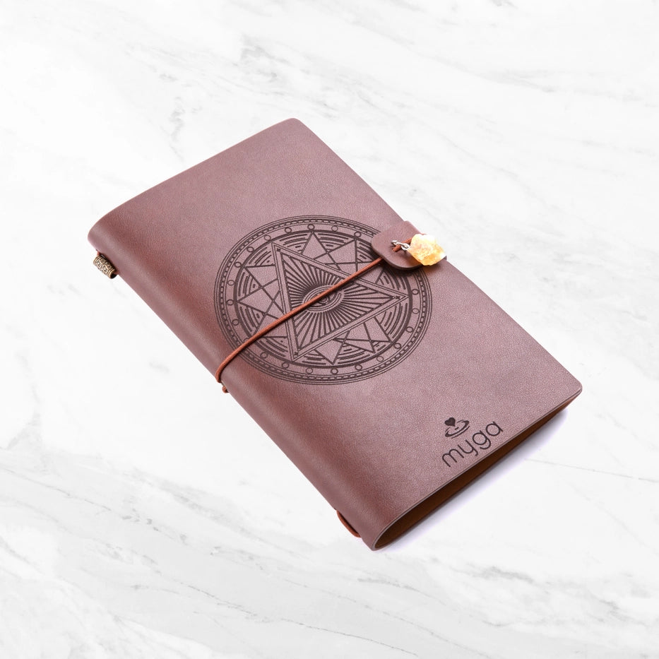 Muistikirja Tarot Eye, brown with Citrine