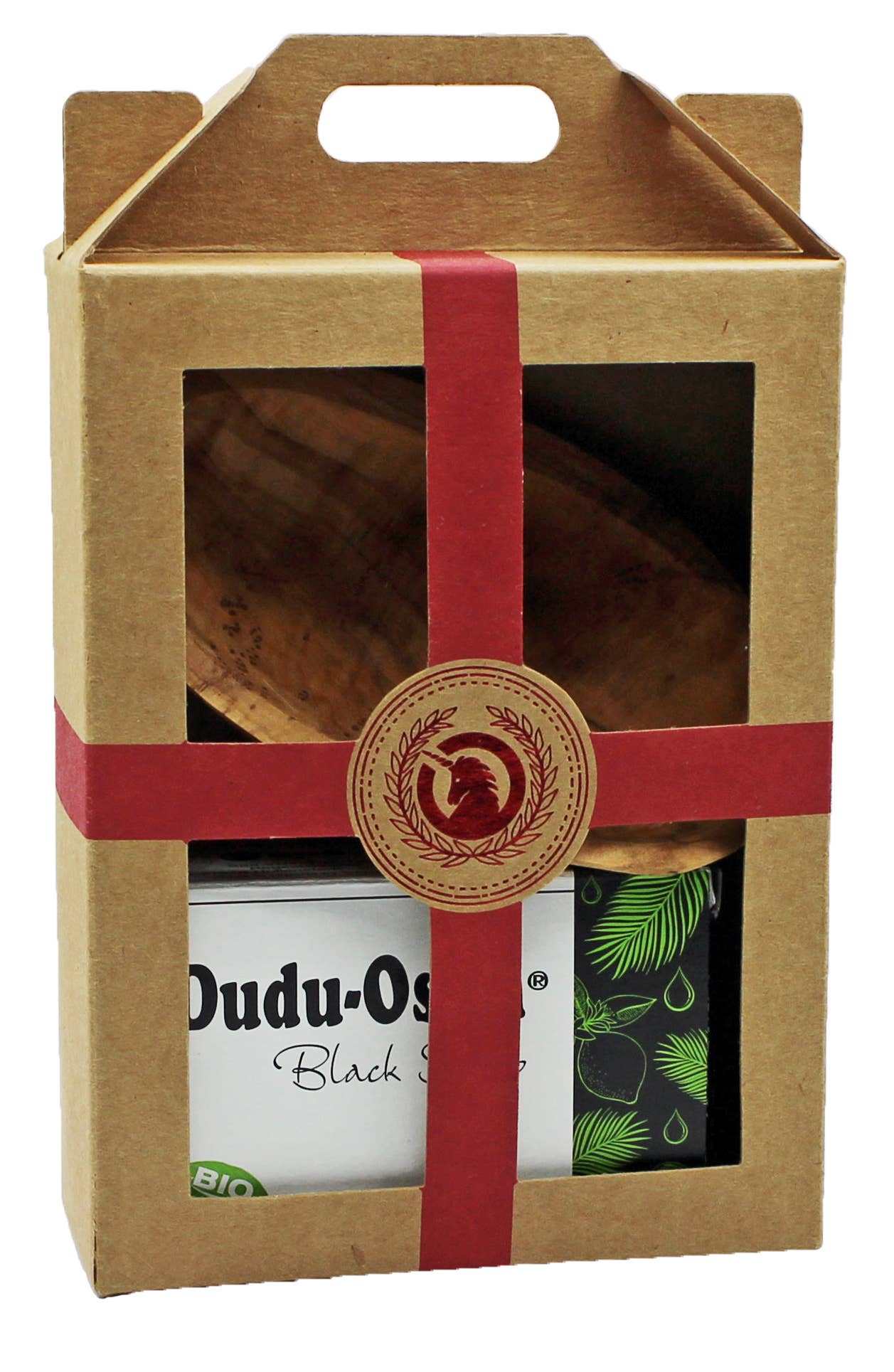 “Dudu Osun - olive wood bowl” gift set