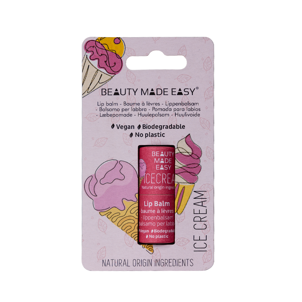 Vegan Paper Tube Lip Balm - Ice Cream
