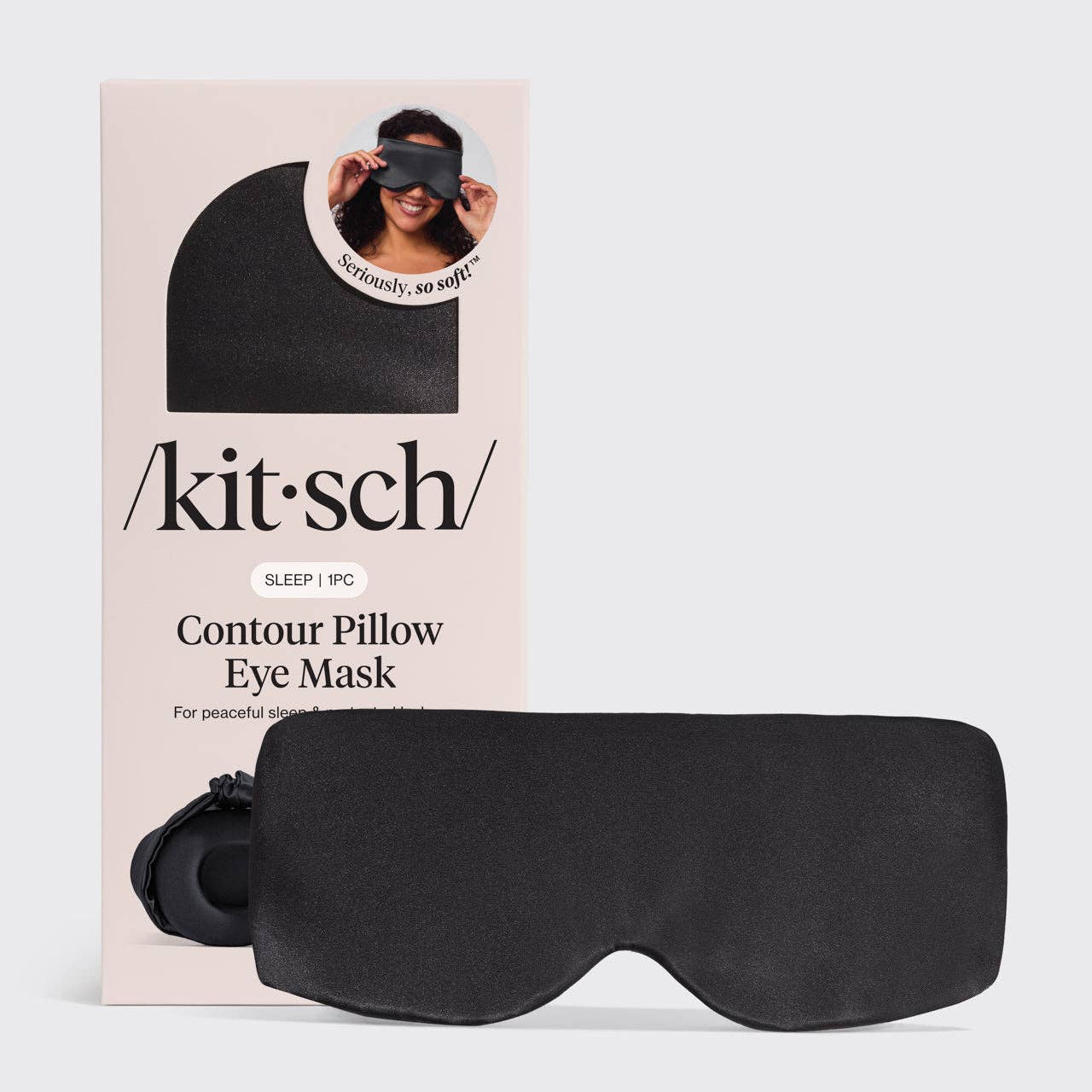 Kitsch Charcoal Contour Pillow Eye Mask - Unimaski