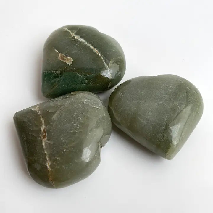 Kristalli sydän Vihreä Aventuriini 5-7cm