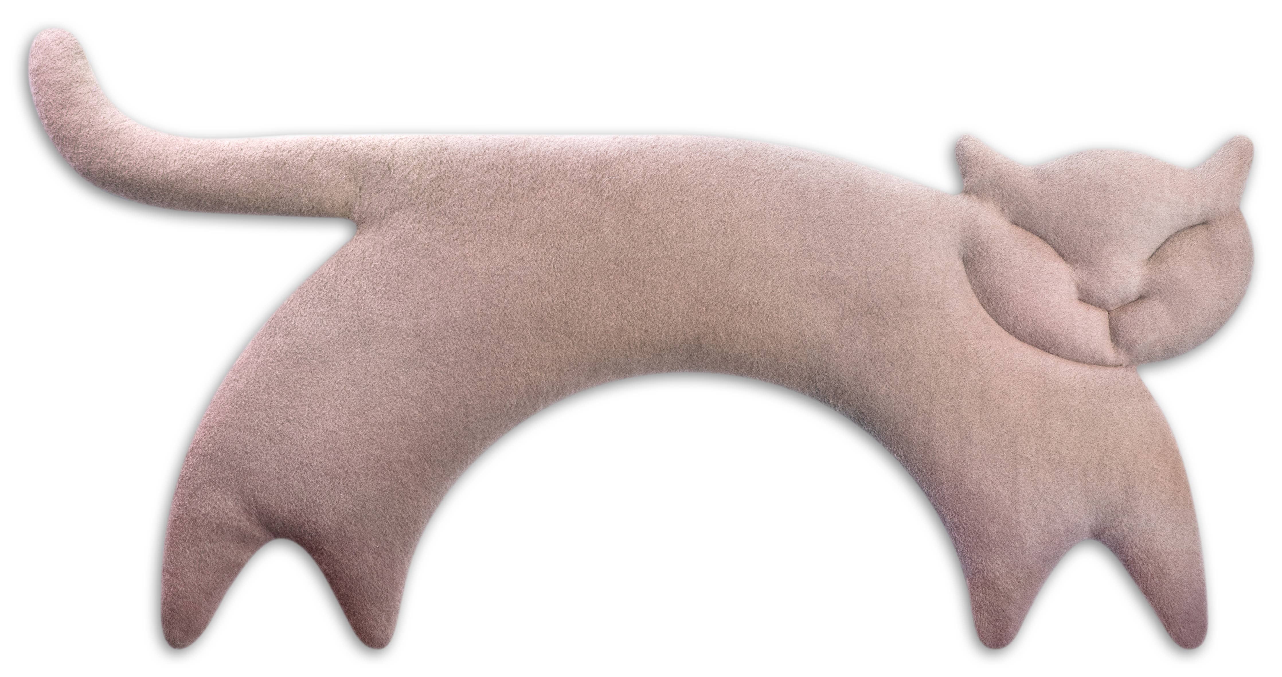 Leschi kissa – vehnätyyny 23 × 47 cm - luomupuuvilla