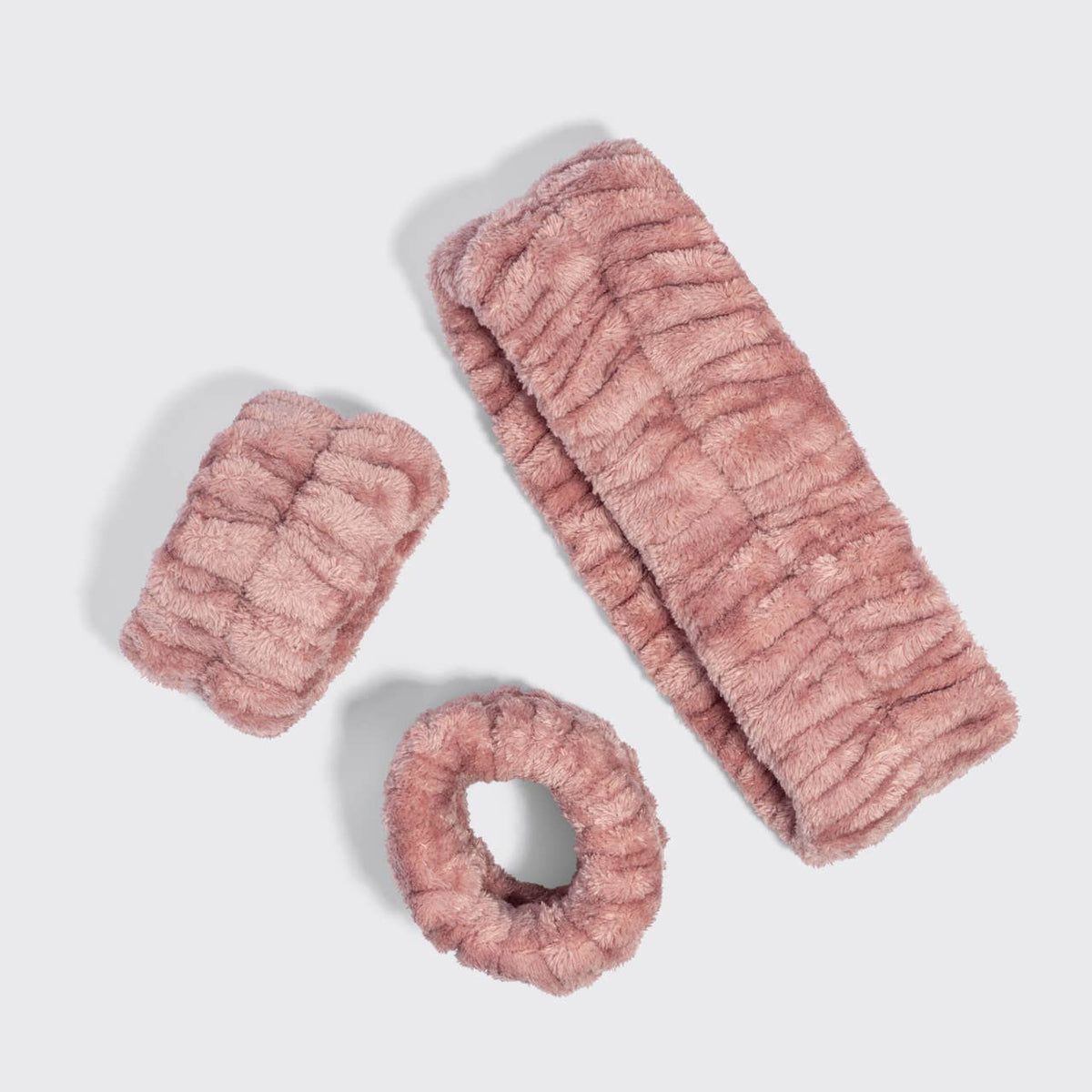 Kitsch spa-pannband och handledsband 3 delar – Terracotta