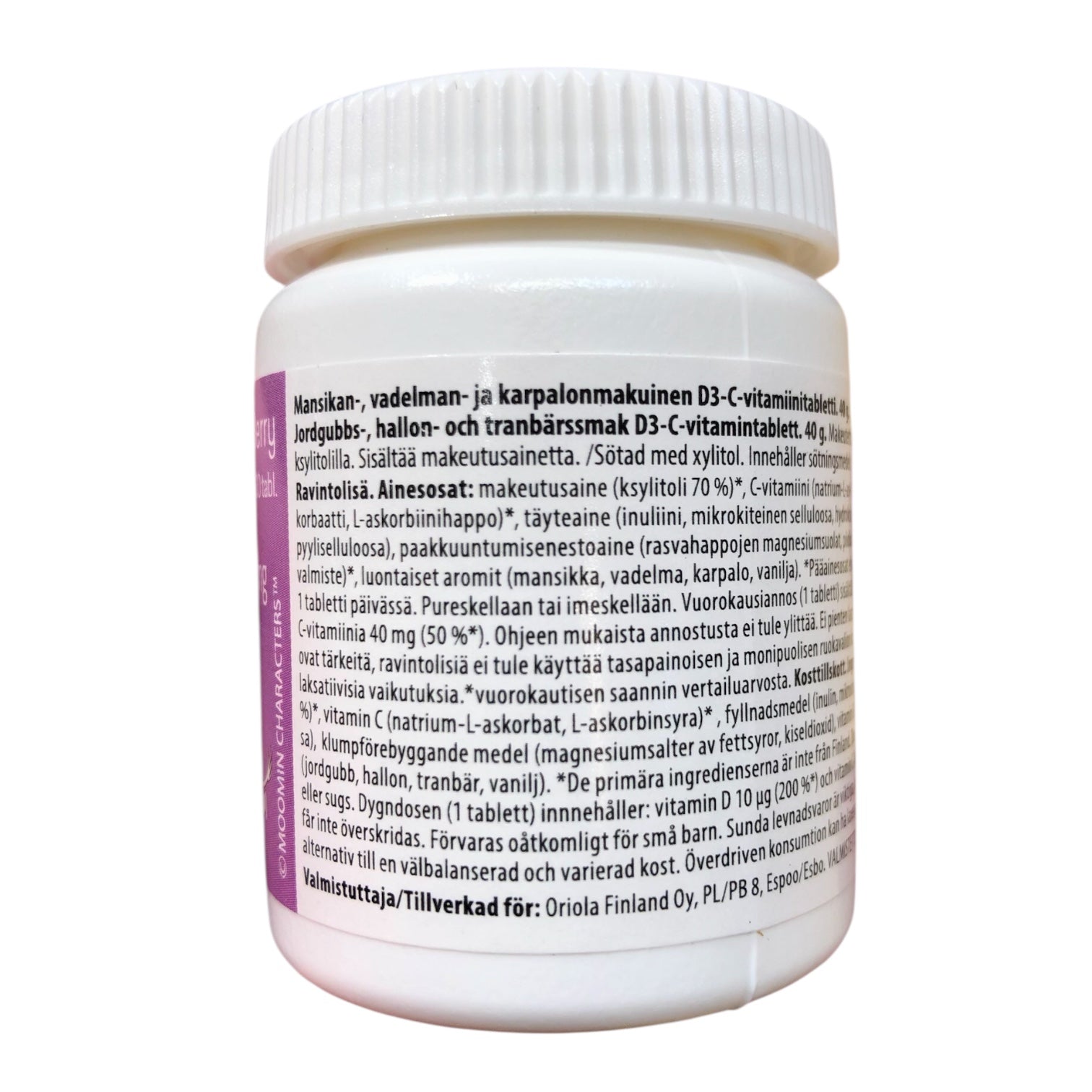 Moomin D+C-vitamiini berry purutabletti 100kpl