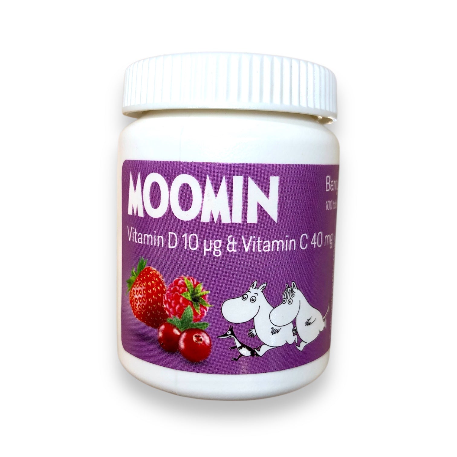 Moomin D+C-vitamiini berry purutabletti 100kpl