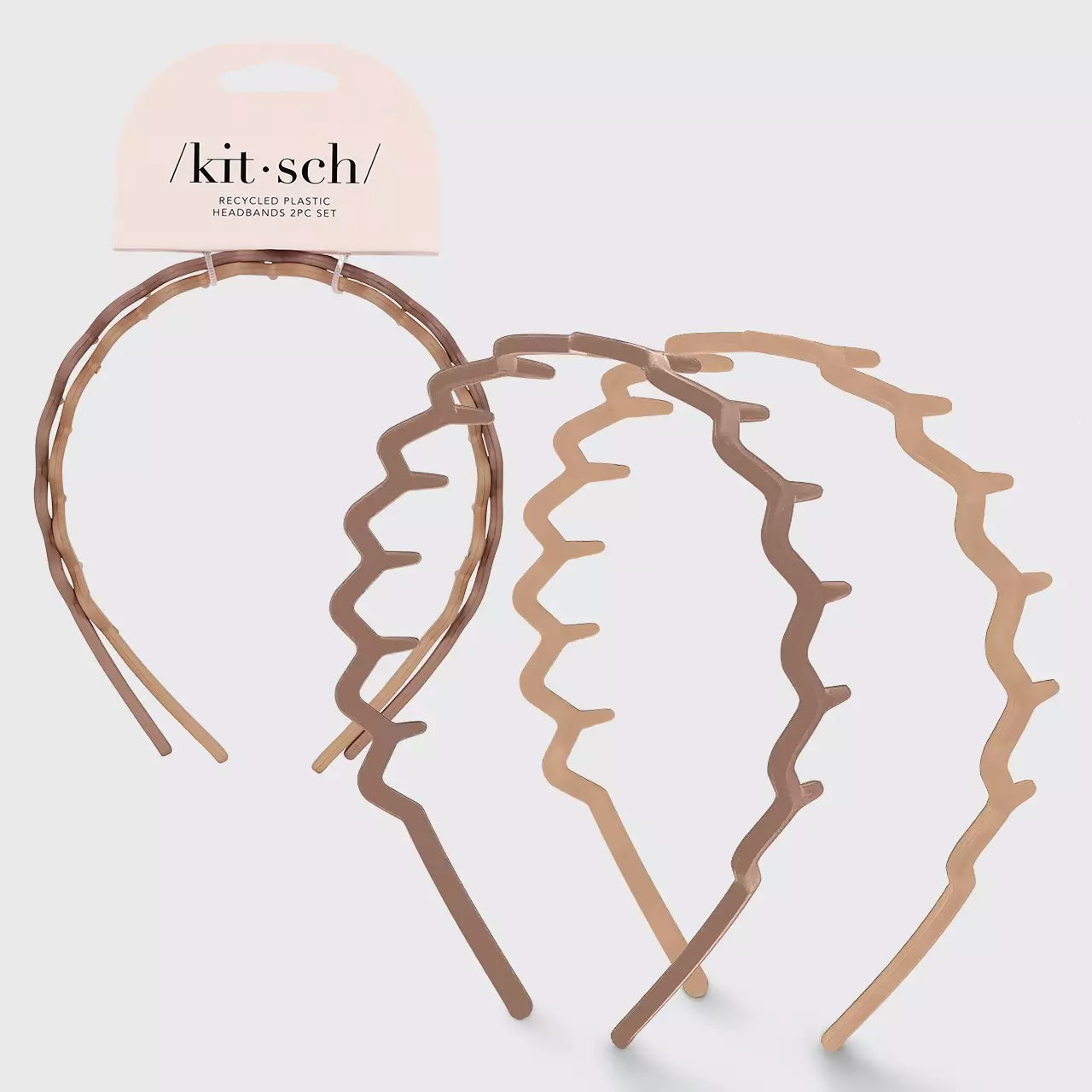 Kitsch Zig Zag Hiuspanta 2 kpl - neutral